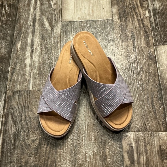 Easy Spirit Women's Lavender Slide Sandals Size 9W - Picture 1 of 16